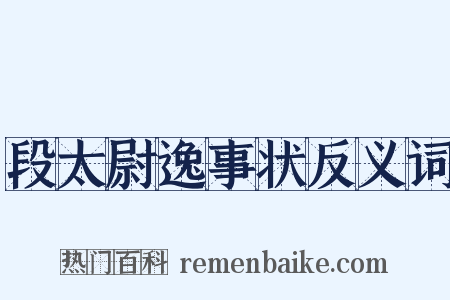 段太尉逸事状反义词是什么意思的图片